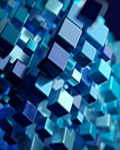 Blocks in different shades of blue