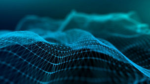 3D abstract background with low poly plexus design