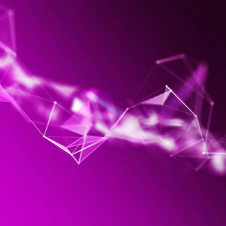 3D modern tech background with connecting lines and dots