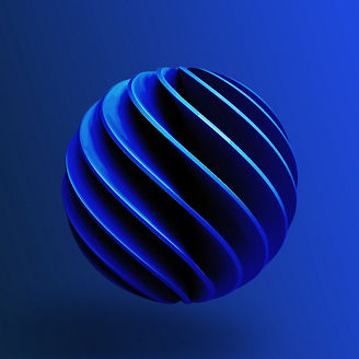 Blue abstract ball