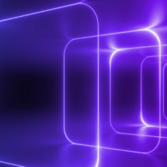 Blue abstract square lights