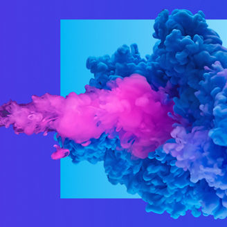 Blue and pink color infusion abstract banner