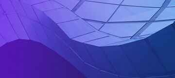 Blue and purple blocks with curved lines abstract