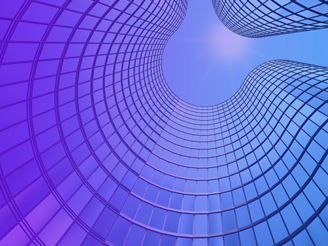 Blue and purple building blocks abstract