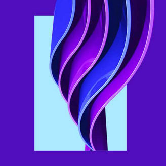 Blue and purple wave abstract banner