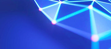 Blue background alliance connected white dots