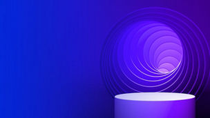 Blue circular 3D structure