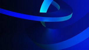 Blue circular rings abstract