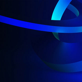 Blue circular rings abstract