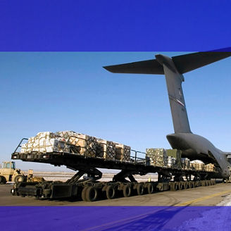plane with packages