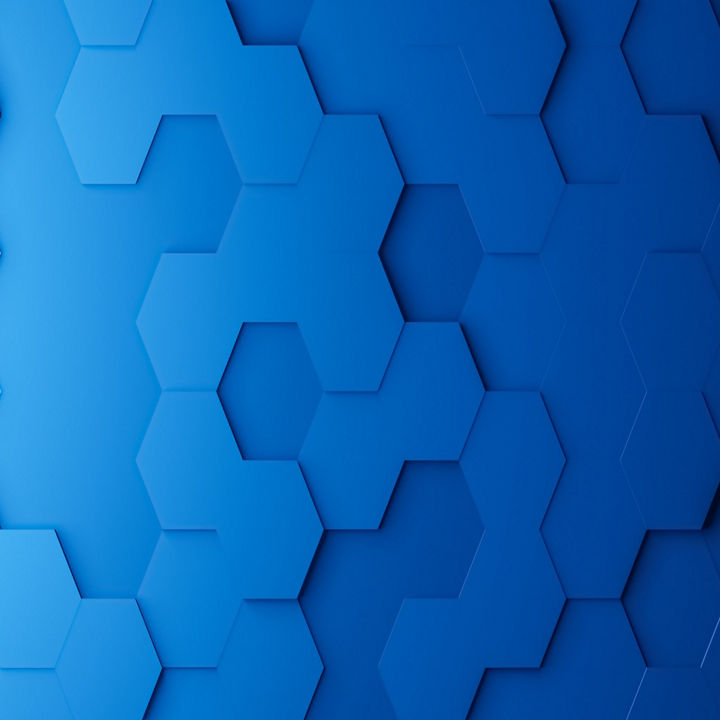 Blue hexagons