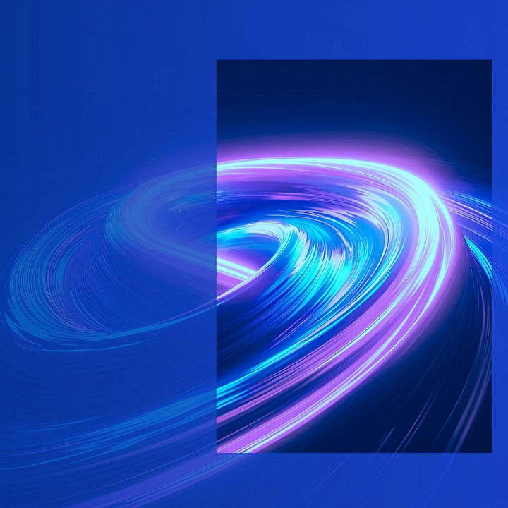 blue neon spiral