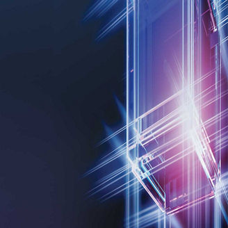 blue pink light against blue background