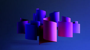 Blue pink origami