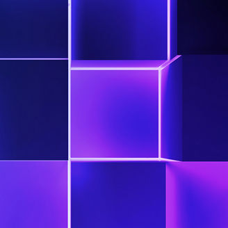 Blue purple cubes banner