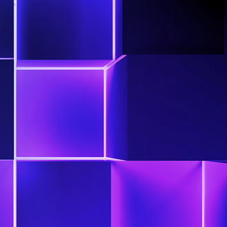 Blue purple cubes banner