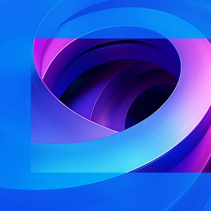 Blue purple ribbon spiral banner
