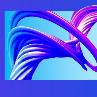 Blue purple swirly abstract banner