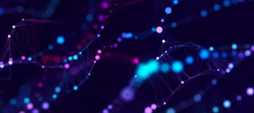 Blue purple thread abstract