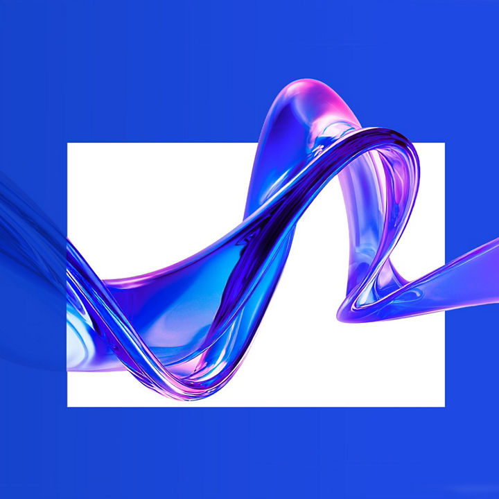 Blue purple wave with white window