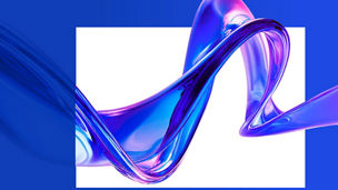 Blue purple wave with white window