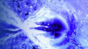 Blue and White Abstract