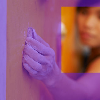 blurred climber