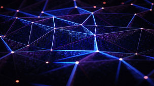 Abstract map, connecting dots