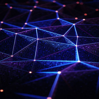 Abstract map, connecting dots