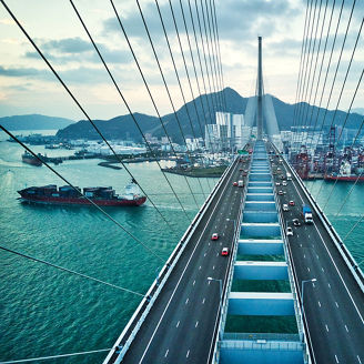 Bridge with cars