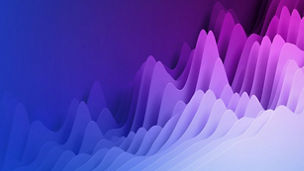 Bright 3D render of undulating waves