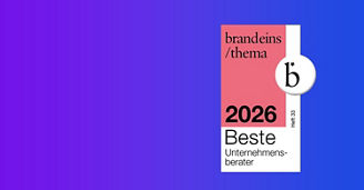 Top rankings for our consulting services in the 2026 "brand eins" ranking
