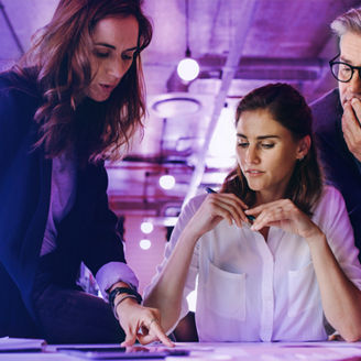 Colleagues discussing something