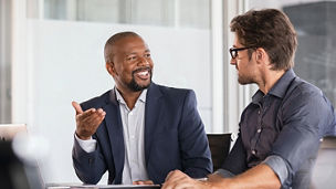 Business team meeting discussion