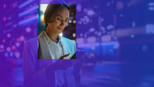 woman with phone