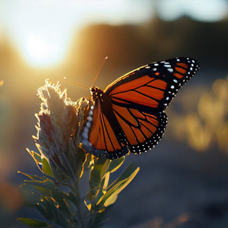 Butterfly on plant