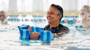 Person in a swimming pool