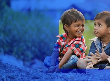 Children laughing