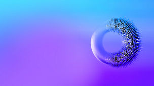 Abstract 3D circle shape with blue and purple background