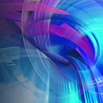 Circular blue magenta pattern banner
