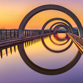 Circular rings around river