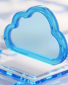 Plastikartige blaue Wolke
