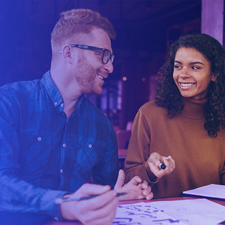 Twee collega's in gesprek