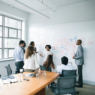 Colleagues in meeting room