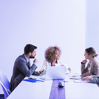 colleagues in meeting