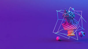 Colorful sculpture abstract