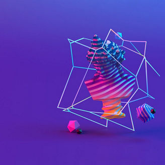 Colorful sculpture abstract