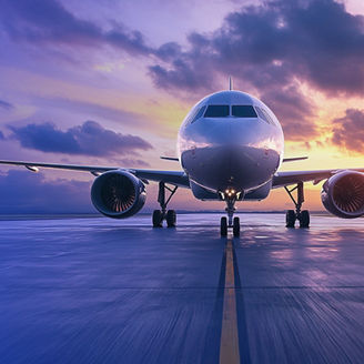 Commercial plane banner