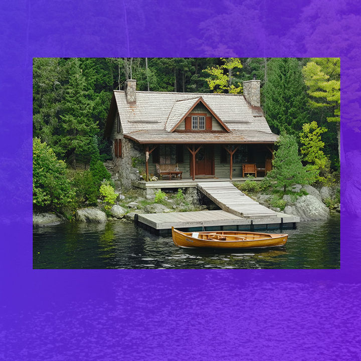 Cottage with lake and canoe that floats unbelievably well banner