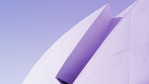 Curved white abstract building